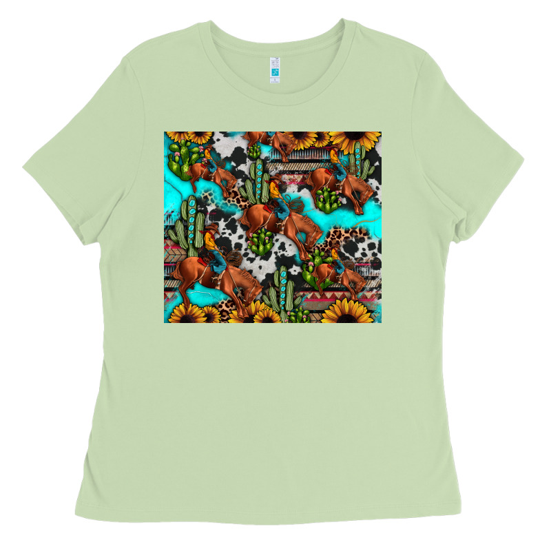 Rodeo Cowboy Tumbler Ladies Tee by JahusDesignShop | Teevron