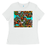 White rodeo cowboy tumbler Ladies Tee - JahusDesignShop