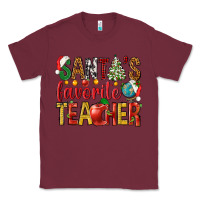 Burgundy santas favorite teacher Classic Tee - NancyCooperArtShop