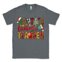 Charcoal Heather santas favorite teacher Classic Tee - NancyCooperArtShop