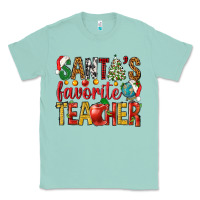 Seafoam santas favorite teacher Classic Tee - NancyCooperArtShop