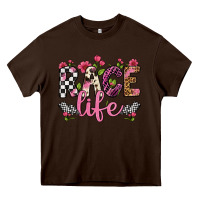 Chocolate Brown race life Heavy Core Tee - Artiststas