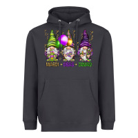 Smoke Mardi Gras squad with gnomies Heavyweight Hoodie - HowdyJamesFarm