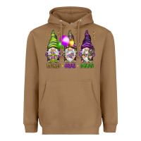 Toasted Coconut Mardi Gras squad with gnomies Heavyweight Hoodie - HowdyJamesFarm