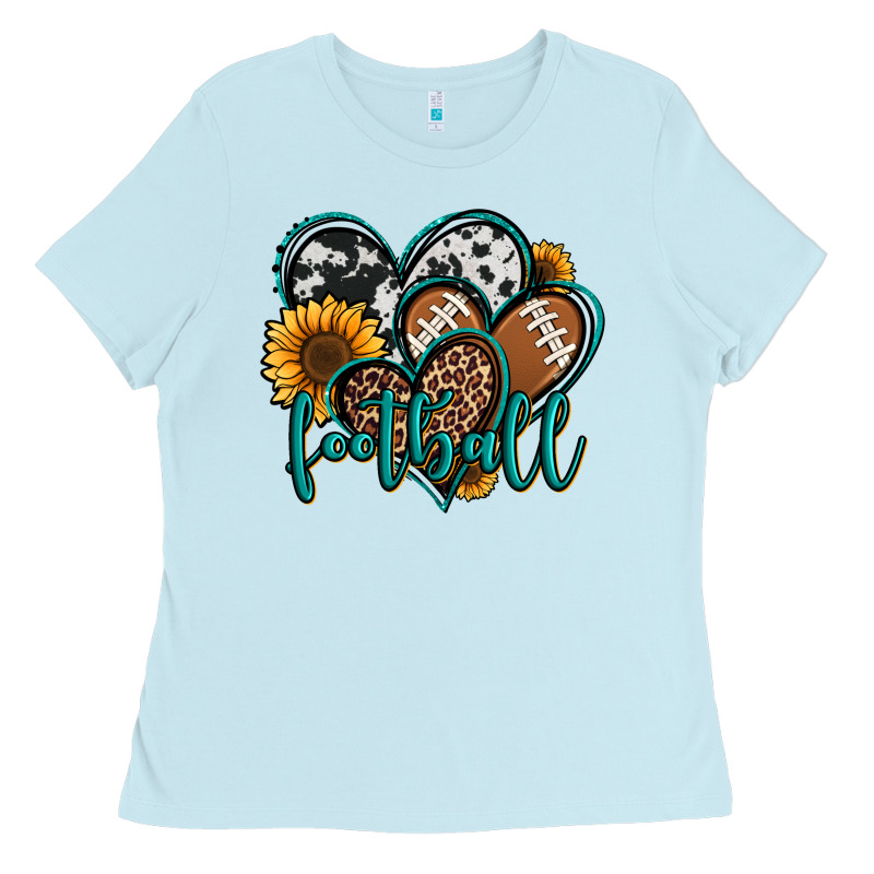 Football Hearts Ladies Tee by Jasminsmagicworld | Teevron