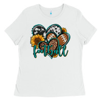 White football hearts Ladies Tee - Jasminsmagicworld