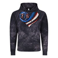 Cloud Black american flag heart Vintage Hoodie - Jasminsmagicworld