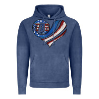 Vintage Denim american flag heart Vintage Hoodie - Jasminsmagicworld