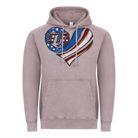 Vintage Zinc american flag heart Vintage Hoodie - Jasminsmagicworld