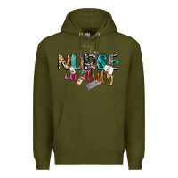 Army Green Nurse on duty Premium Hoodie - CowGirlArtShop