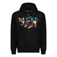 Black Nurse on duty Premium Hoodie - CowGirlArtShop