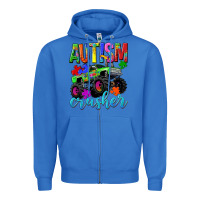 True Royal Autism Awareness crusher Zipper Hoodie - NancyCooperArtShop