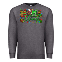Charcoal Heather Mama claus christmas lights and gifts mother's day Premium Sweatshirt - HowdyJamesFarm