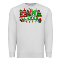 Dove Grey Mama claus christmas lights and gifts mother's day Premium Sweatshirt - HowdyJamesFarm