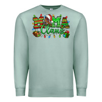 Seafoam Mama claus christmas lights and gifts mother's day Premium Sweatshirt - HowdyJamesFarm