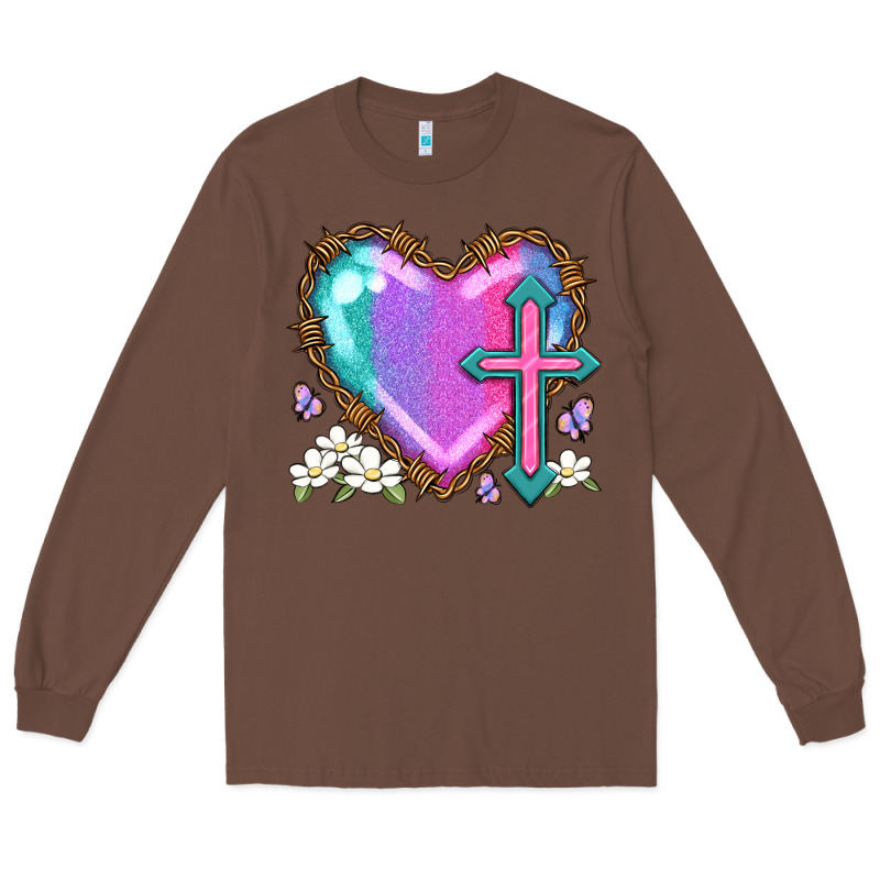 Easter Cross Heart La Long Sleeve Tee by LillyAllenDesigns | Teevron