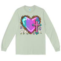 Matcha easter cross heart la Long Sleeve Tee - LillyAllenDesigns
