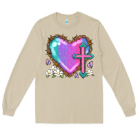 Mushroom easter cross heart la Long Sleeve Tee - LillyAllenDesigns