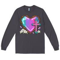 Smoke easter cross heart la Long Sleeve Tee - LillyAllenDesigns