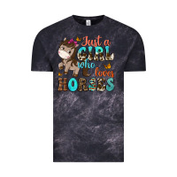 Cloud Black just a girl who loves horses Vintage Tee - NancyCooperArtShop