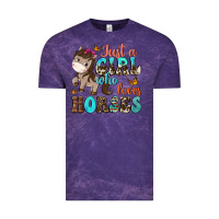 Cloud Purple just a girl who loves horses Vintage Tee - NancyCooperArtShop