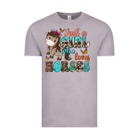 Vintage Zinc just a girl who loves horses Vintage Tee - NancyCooperArtShop