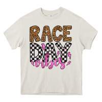 Cream race day vibes Heavy Core Tee - Artiststas