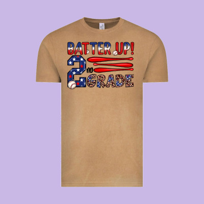 Batter Up 2nd Grade Vintage Tee Designed By Jahusdesignshop