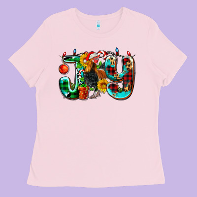 Joy With Roaster Ladies Tee Designed By Adodesignshop