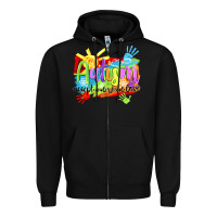 Black Autism accept understand love Zipper Hoodie - NancyCooperArtShop