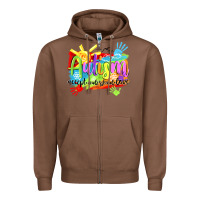 Chestnut Autism accept understand love Zipper Hoodie - NancyCooperArtShop