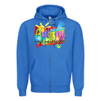 True Royal Autism accept understand love Zipper Hoodie - NancyCooperArtShop