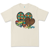 Bone autism hearts leopard cowhide Premium Tee - Artiststas
