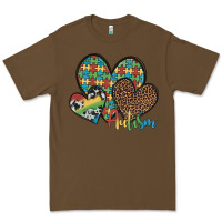Cacao autism hearts leopard cowhide Premium Tee - Artiststas