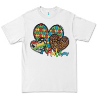 White autism hearts leopard cowhide Premium Tee - Artiststas