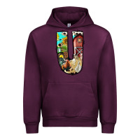 Mauve Wine farm life alphabet lowercase letters u Urban Hoodie - BundleAndBundleShop