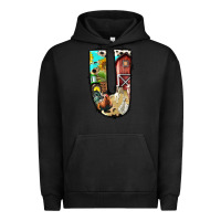 Pigment Black farm life alphabet lowercase letters u Urban Hoodie - BundleAndBundleShop