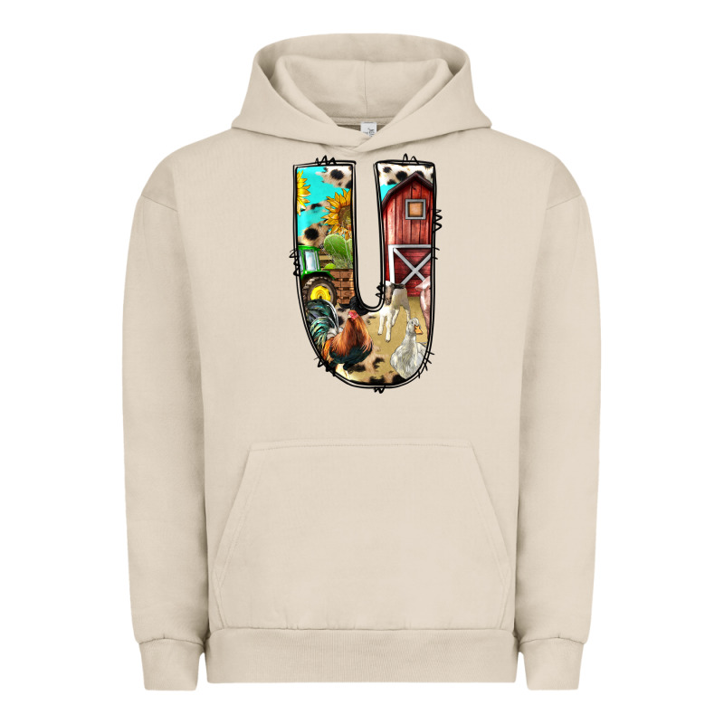 Farm Life Alphabet Lowercase Letters U Urban Hoodie by BundleAndBundleShop | Teevron