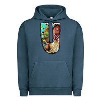 Pigment Midnight Navy farm life alphabet lowercase letters u Urban Hoodie - BundleAndBundleShop