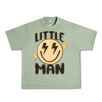 Oil Green little man Urban Heavy Tee - MaliasSmallBusiness