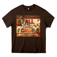 Chocolate Brown fall is my favorite color Heavy Core Tee - AdoDesignShop