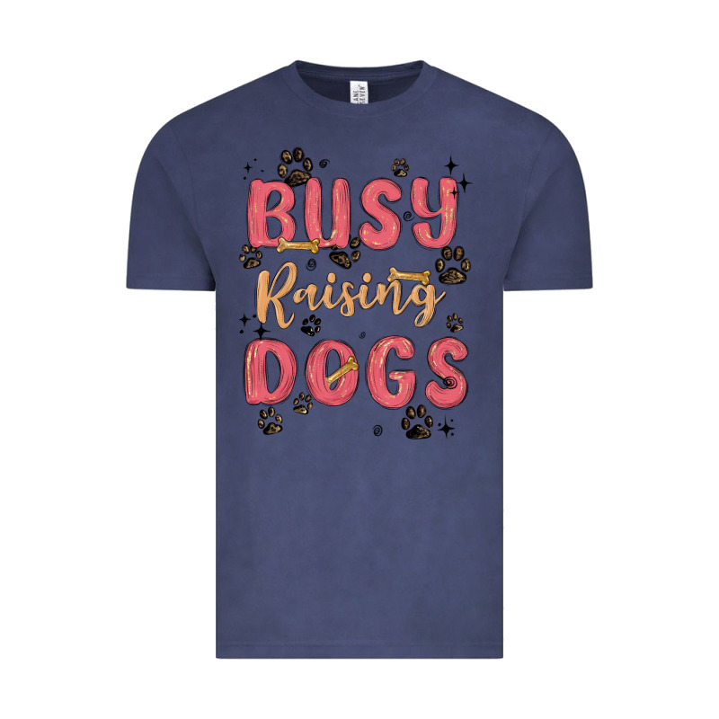 Busy Raising Dogs Vintage Tee by MaliasSmallBusiness | Teevron