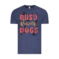 Vintage Denim busy raising dogs Vintage Tee - MaliasSmallBusiness