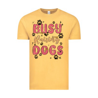 Vintage Mustard busy raising dogs Vintage Tee - MaliasSmallBusiness