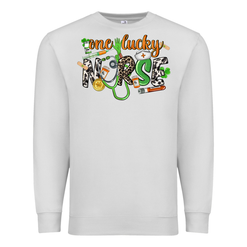 One Lucky Nurse St. Patrick's Day Premium Sweatshirt by CowGirlArtShop | Teevron