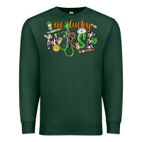 Sports Green One lucky Nurse St. Patrick's Day Premium Sweatshirt - CowGirlArtShop
