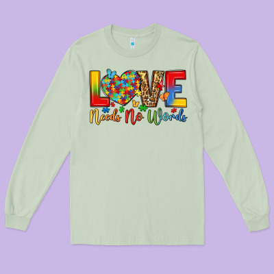 Love Needs No Words Long Sleeve Tee Designed By Lillyallendesigns
