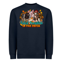 Navy Fall Cutest Pumpkin In The Patch Pig Heavyweight Sweatshirt - LillyAllenDesigns