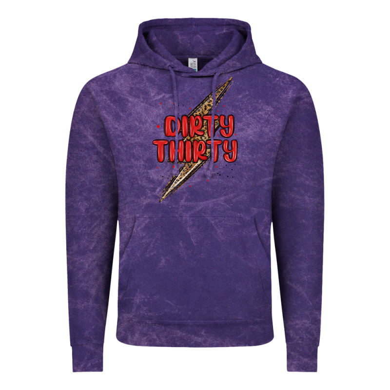 Dirty Thirty Lightning Bolt Vintage Hoodie by MaliasSmallBusiness | Teevron