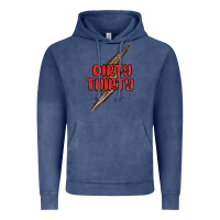 Vintage Denim dirty thirty lightning bolt Vintage Hoodie - MaliasSmallBusiness